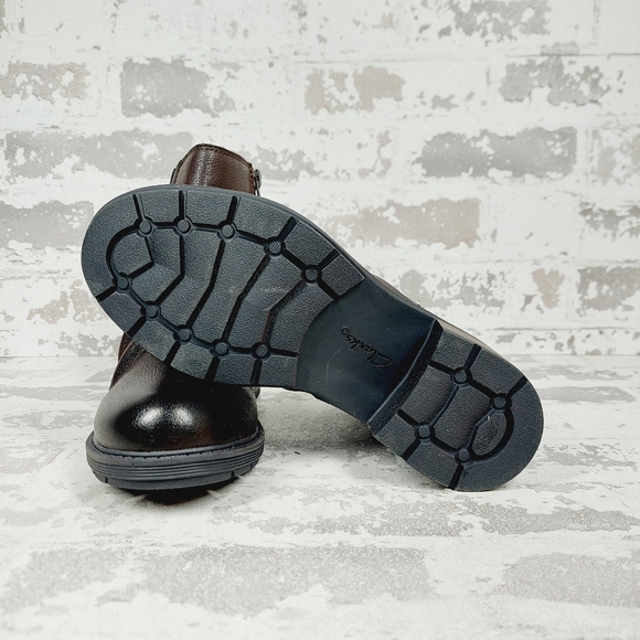 NEW Clarks Collection Hearth Rose Brown Leather Ankle Boots A671 - Picture 7 of 10